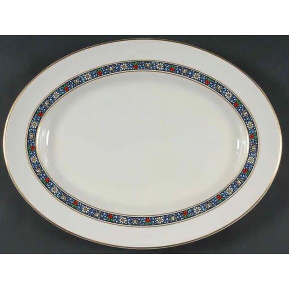 Vintage Pickard Grandeurby China Co Large Platter 12”x 9” Great Condition - Picture 1 of 6